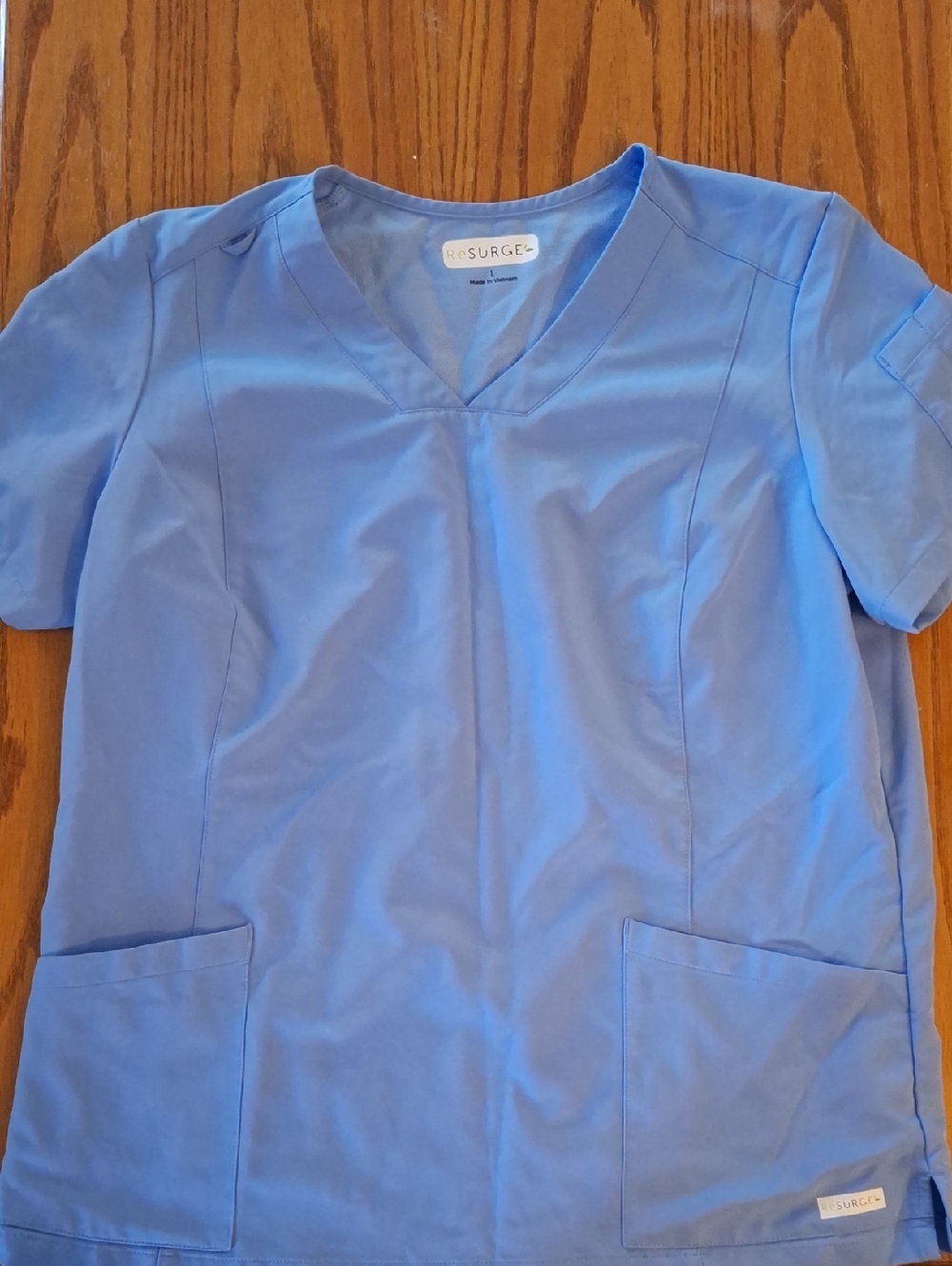Light Blue Womens Lg Scrub Top-Resurge